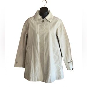 Lands End ladies Small 6/8 mid length trench coat. NWT. Beautiful print inside.